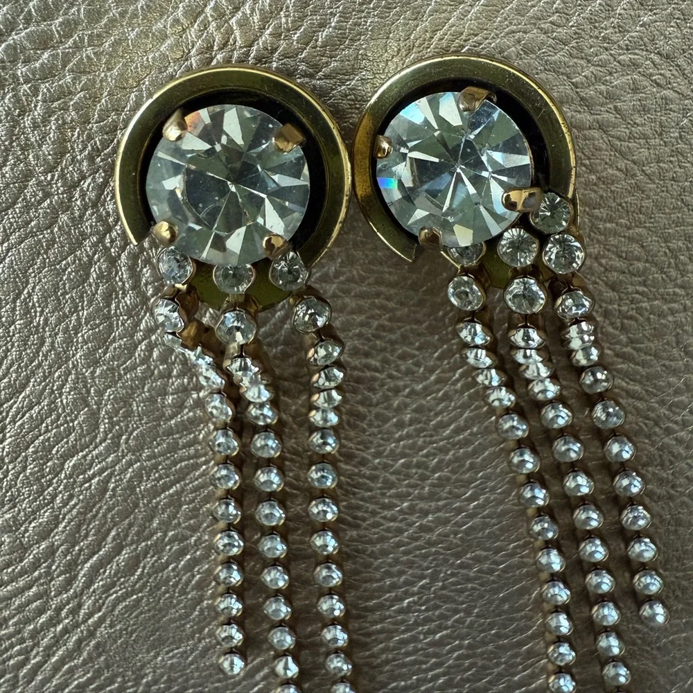 Vintage Ermani Bulatti Clip-On Earring; Art Deco Inspired, 1980 Statement
